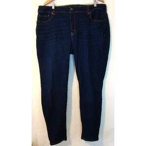 LANE BRYANT WOMENS PLUS DARK DENIM SKINNY JEANS SIZE 22   A133